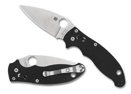The Manix  2 Black G-10 Knife shown opened and closed.