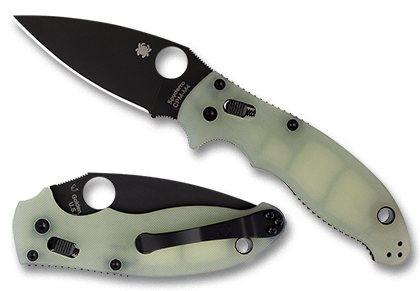 The Manix® 2 Natural G-10 Black Blade Exclusive shown open and closed