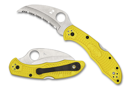 The Tasman Salt  2 FRN Yellow Knife shown opened and closed.