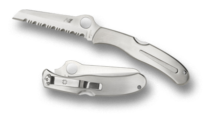 The Mariner  Salt  Knife shown opened and closed.