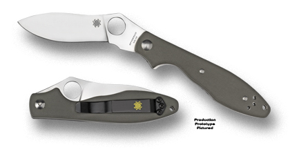 The Spyderco Khukuri Knife shown opened and closed.