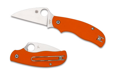 The Urban  Safety Orange Knife shown opened and closed.