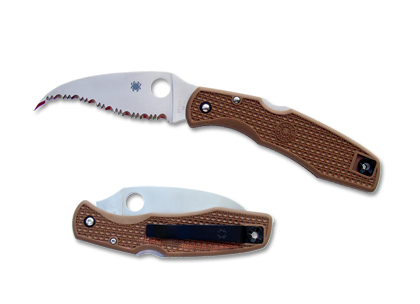The Matriarch  Brown FRN Sprint Run  Knife shown opened and closed.