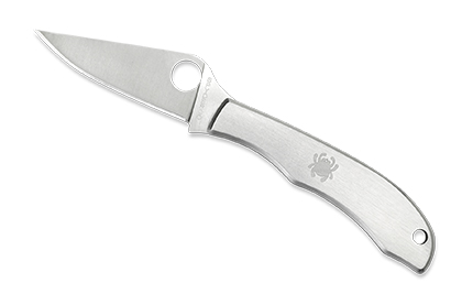 The Honeybee  Stainless Knife shown opened and closed.