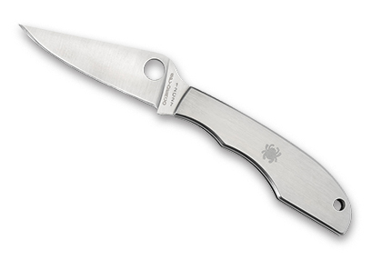 The Grasshopper  Stainless Knife shown opened and closed.