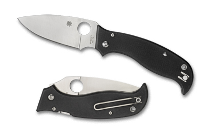 The SuperLeaf G-10 Knife shown opened and closed.