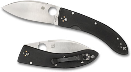 The Large Chinese  Folder G-10 Knife shown opened and closed.