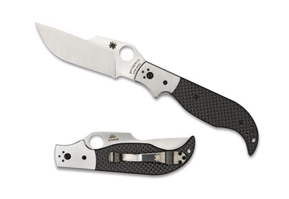 The Spyderco Navaja  shown open and closed