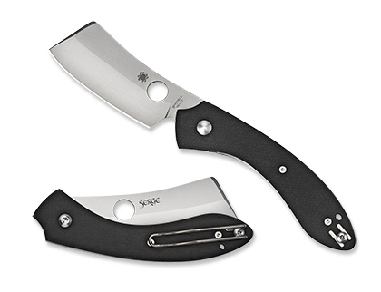 The Roc  CLIPIT  G-10 Black Knife shown opened and closed.