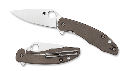 The Mantra  Titanium Knife shown opened and closed.