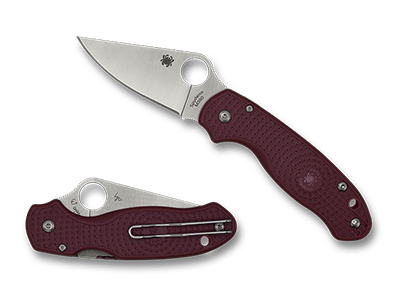 The Para® 3 Lightweight Red FRN M390 Exclusive shown open and closed