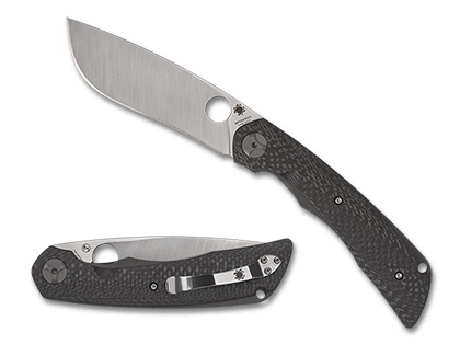 The Subvert  Carbon Fiber CPM 20CV Sprint Run  Knife shown opened and closed.