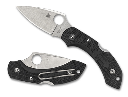 The Dragonfly  2 FRN Black Knife shown opened and closed.