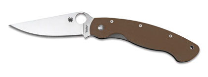 The Military™ Model Brown G-10 CTS XHP Sprint Run™ shown open and closed