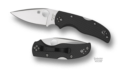 The Native 4 Carbon Fiber Knife shown opened and closed.