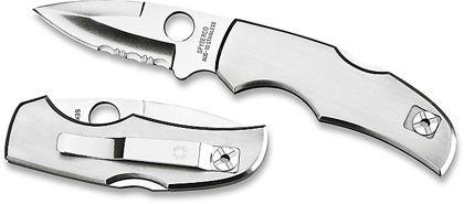 The Native  Stainless Steel Knife shown opened and closed.
