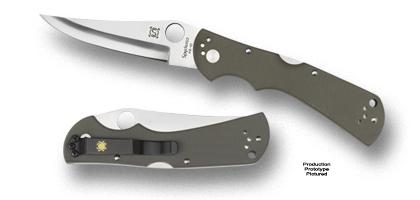 The J D  Smith Foliage Green G-10 Sprint Run  Knife shown opened and closed.