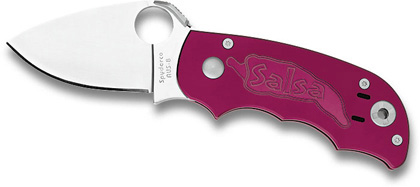 The Salsa™ Aluminum Cranberry shown open and closed