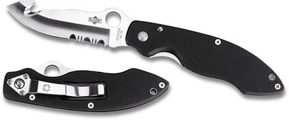 The Impala  Gut Hook Knife shown opened and closed.
