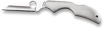 The Kiwi  Stainless Steel Knife shown opened and closed.