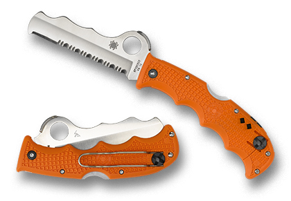 The Assist  FRN Orange Knife shown opened and closed.