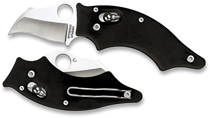 The Dodo  Black G-10 Knife shown opened and closed.