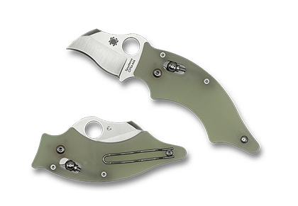 The Dodo  Natural G-10 CPM M4 Exclusive Knife shown opened and closed.