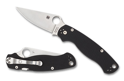 The Para Military® 2 G-10 Black PlainEdge™ shown open and closed