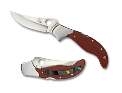 The Persian Folder  Red G-10 Sprint Run  Knife shown opened and closed.