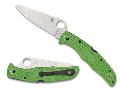 The Pacific Salt  2 FRN Green LC200N Knife shown opened and closed.