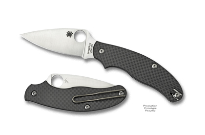 The UK Penknife™ Carbon Fiber shown open and closed