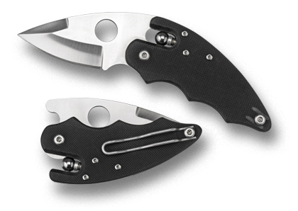 The Poliwog  G-10 Knife shown opened and closed.