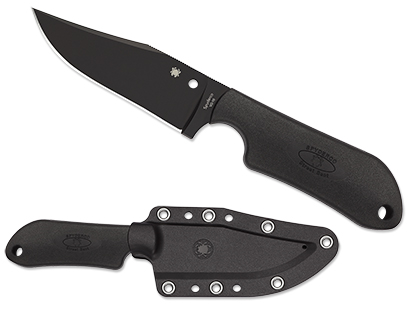 The Street Beat  FRN Black   Black Blade Knife shown opened and closed.