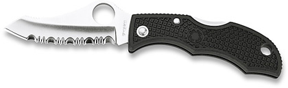 The Jester  Black FRN Knife shown opened and closed.