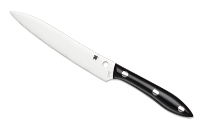 The Cook's Knife Corian Black shown open and closed