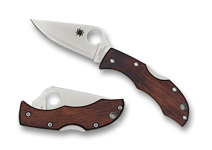 The Ladybug  Pakkawood HAP40 SUS410 Exclusive Knife shown opened and closed.
