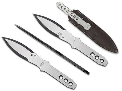 The Spyder Throwers  Small Knife shown opened and closed.