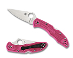 The Delica® 4 FRN Pink shown open and closed.