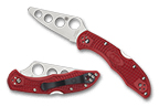 The Delica® 4 FRN Red Trainer shown open and closed.