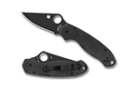 The Para® 3 G-10 Black/Black Blade shown open and closed.