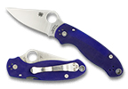 The Para® 3 G-10 Dark Blue CPM S110V shown open and closed.