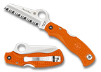 The Rescue 79mm™ FRN Orange shown open and closed.