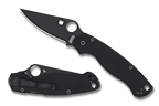 The Para Military® 2 G-10 Black/Black Blade shown open and closed.