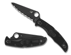 The Pacific Salt® 2 Black Blade shown open and closed.